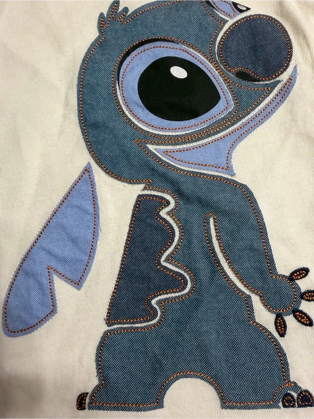 Disney Stitch Denim Appliqué Tee & Joe’s Skinny Moto Mid Rise Jeans NWT Size 4